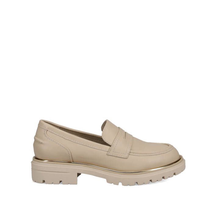 Μπεζ chunky loafer