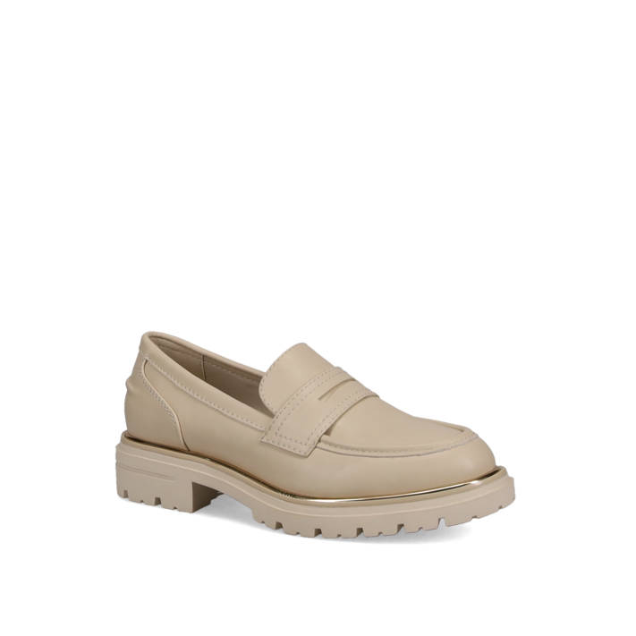 Μπεζ chunky loafer