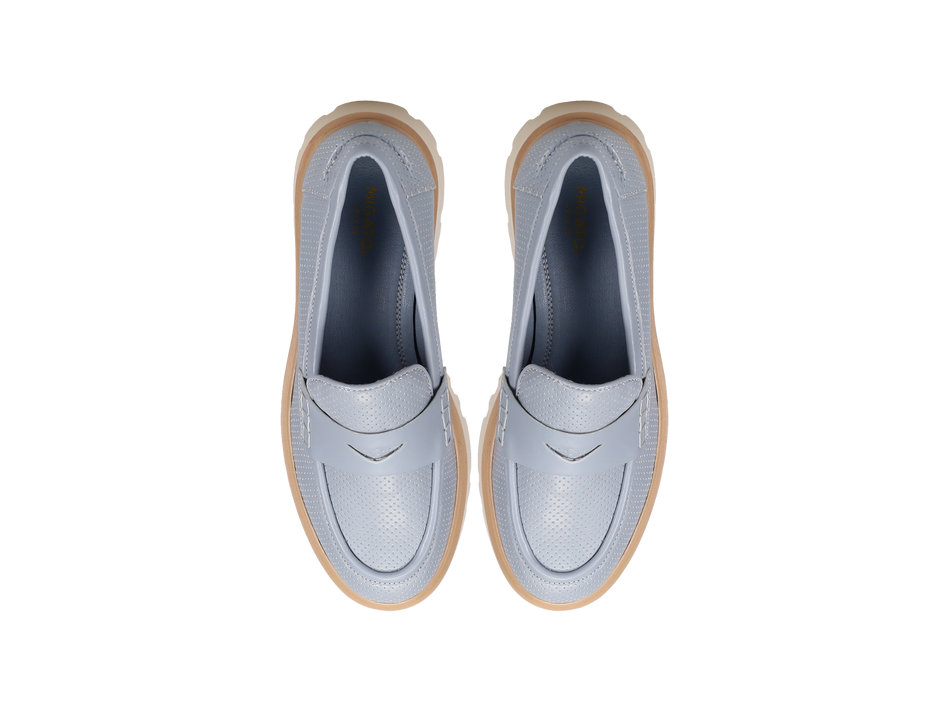 Blue chunky loafer