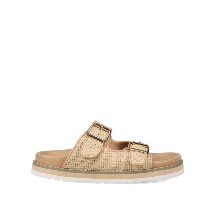 Μπεζ footbed σανδάλι