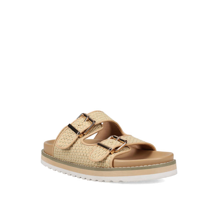 Μπεζ footbed σανδάλι