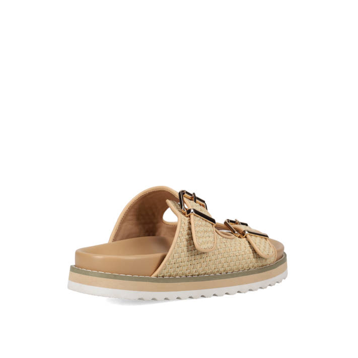 Μπεζ footbed σανδάλι