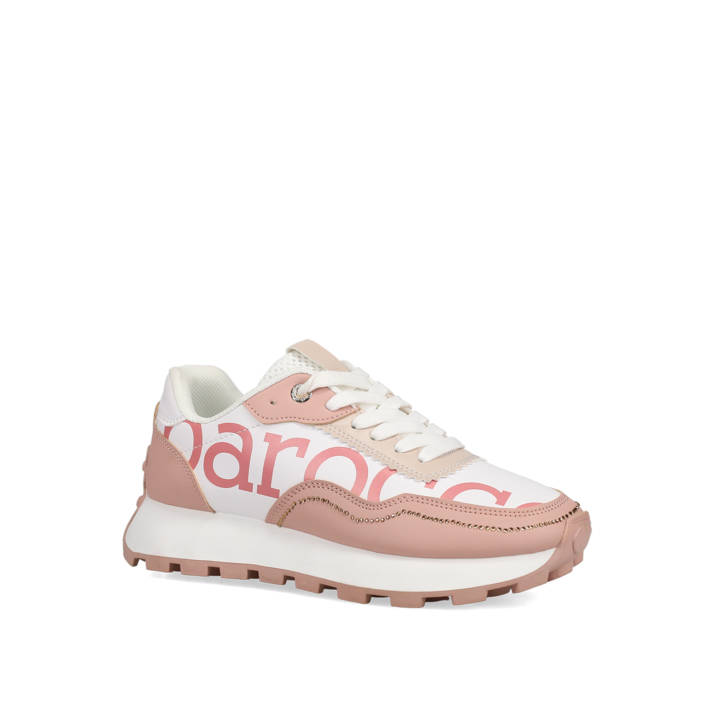 White and pink sneaker