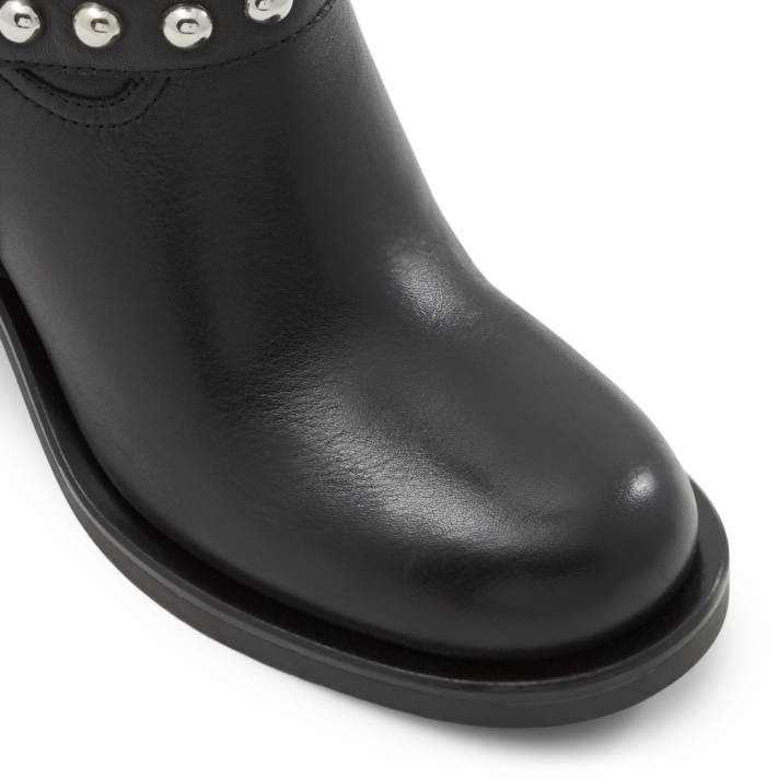 Black leather boot ALBAI