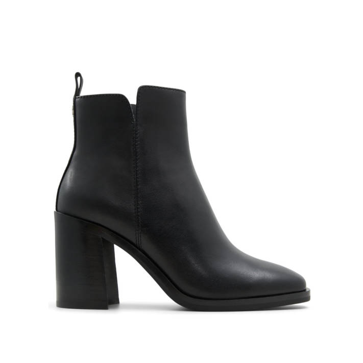 Μαύρο δερμάτινο μποτάκι HAY