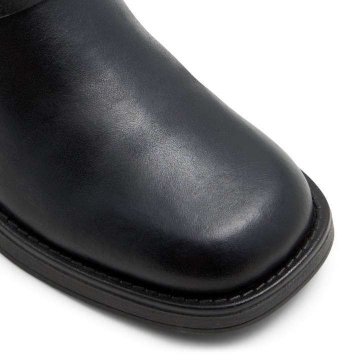 Black leather biker boot THRILL