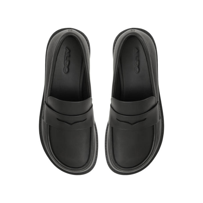 Μαύρο δερμάτινο loafer HARMONYX