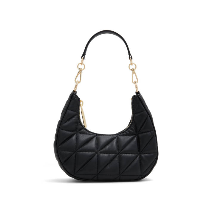 Black quilted shoulder bag ELLISON
