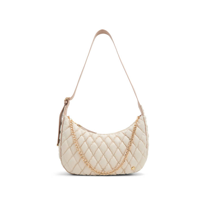 Beige quilted shoulder bag KAILIA