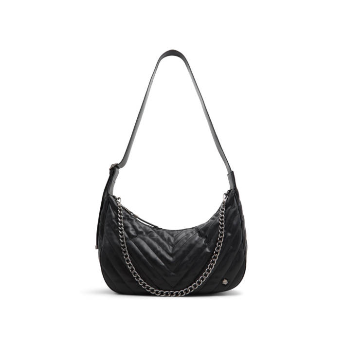 Black quilted shoulder bag VICKIA