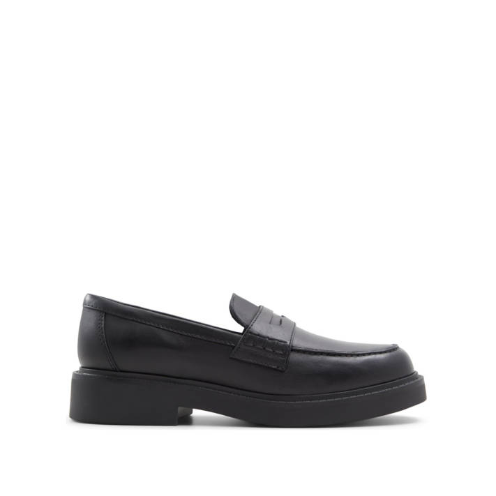 Μαύρο δερμάτινο loafer VERIMA