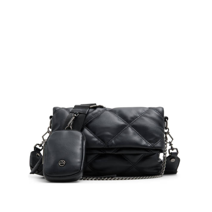 Black quilted shoulder bag BRILI
