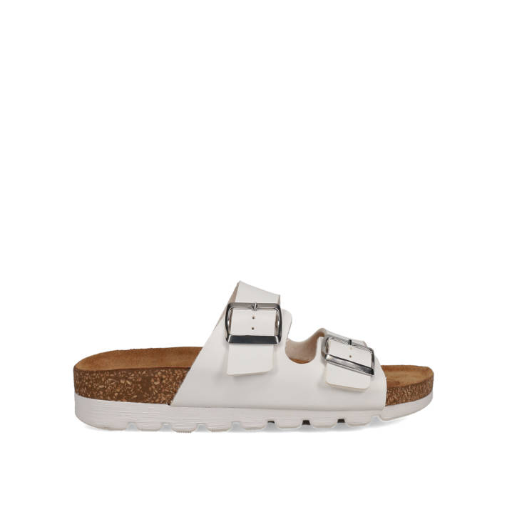 Λευκό footbed σανδάλι