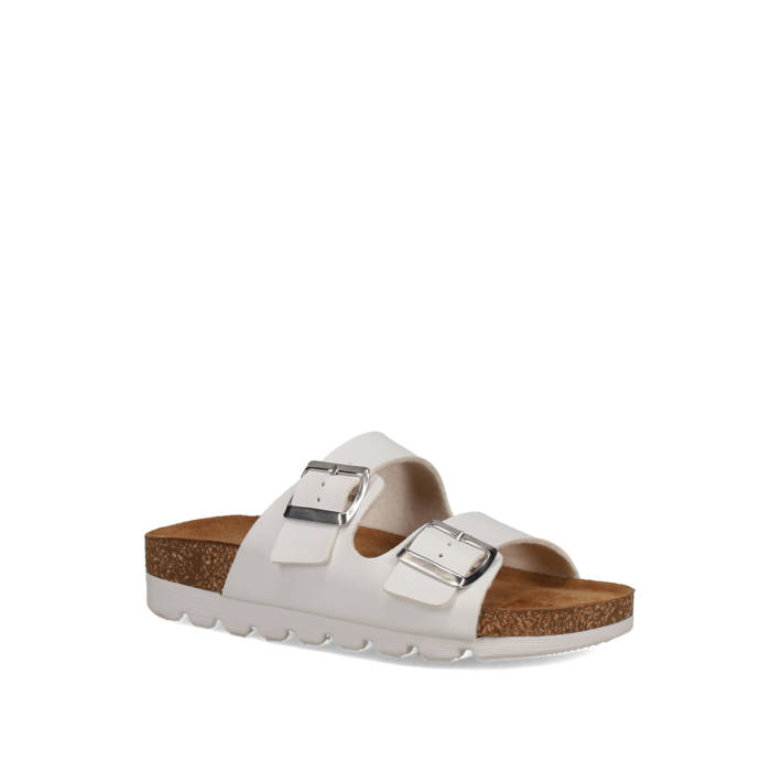 Λευκό footbed σανδάλι