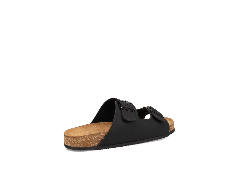 Μαύρο ανδρικό footbed σανδάλι