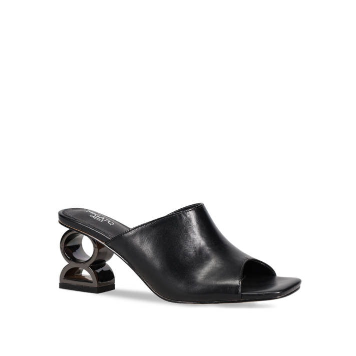 Black mule sandal