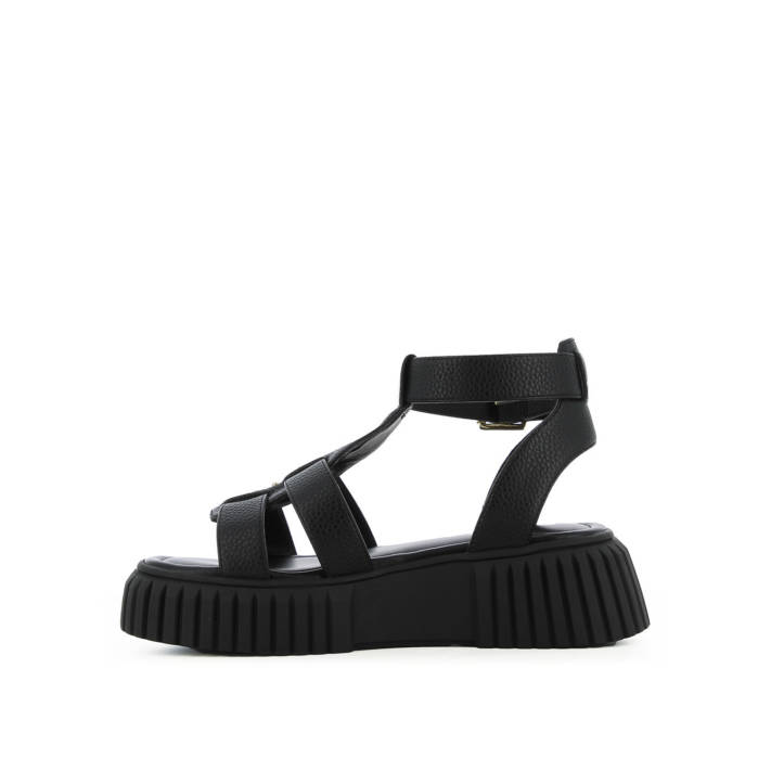 Μαύρο flatform σανδάλι
