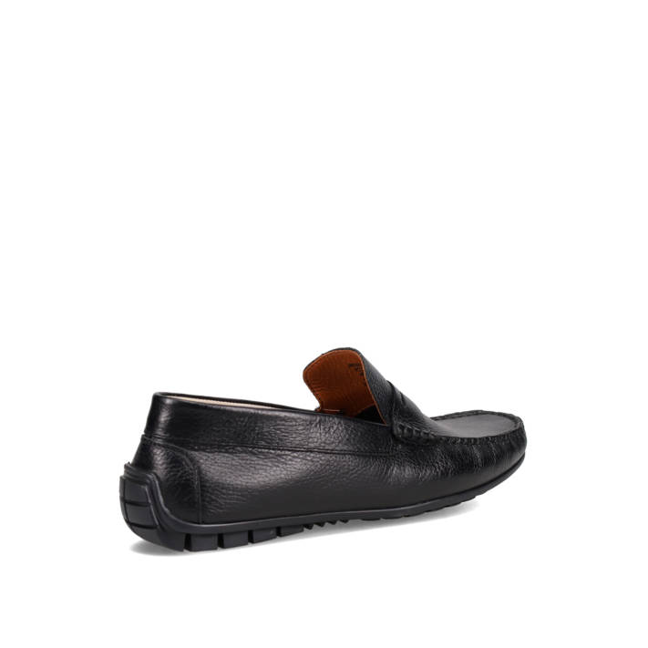 Μαύρο δερμάτινο ανδρικό loafer