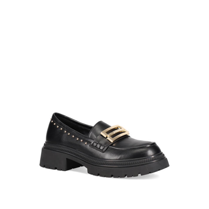 Black chunky loafer