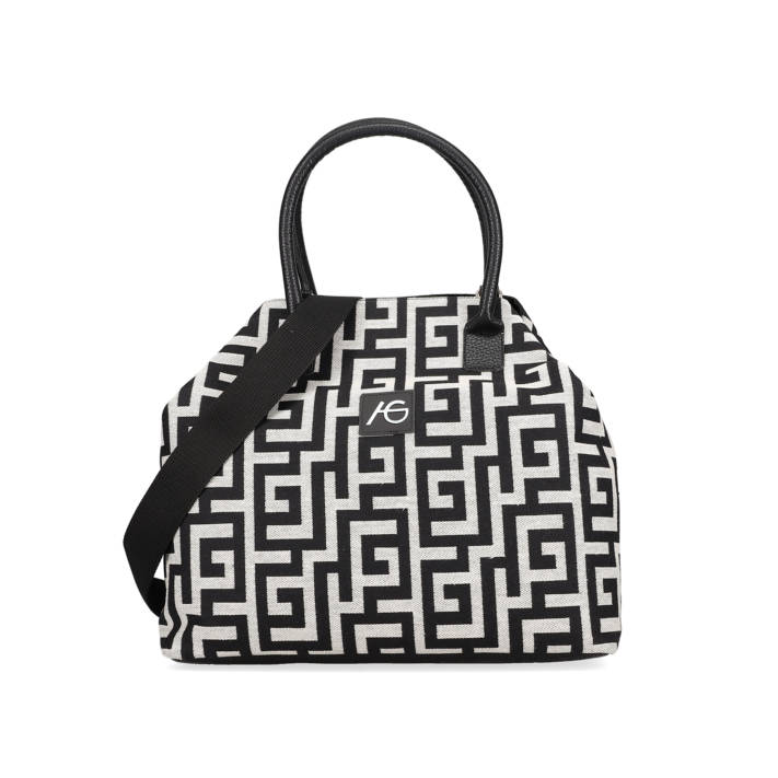 Black and white shoulder bag