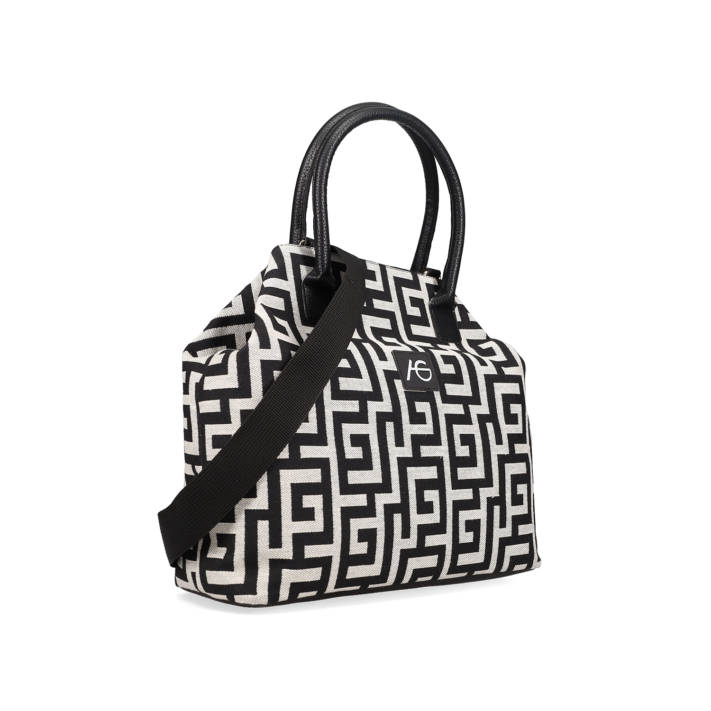 Black and white shoulder bag