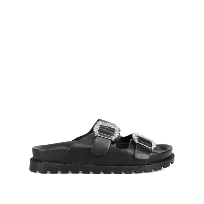Μαύρο footbed σανδάλι