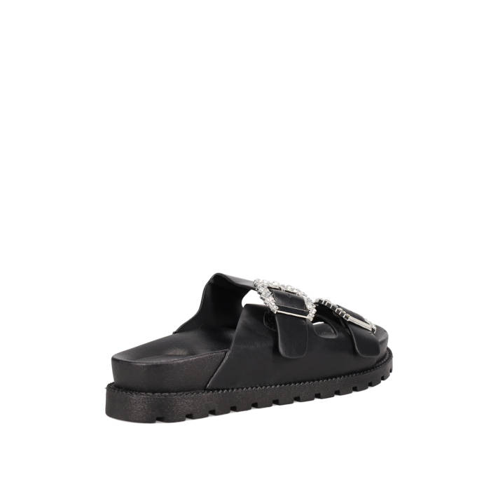 Μαύρο footbed σανδάλι