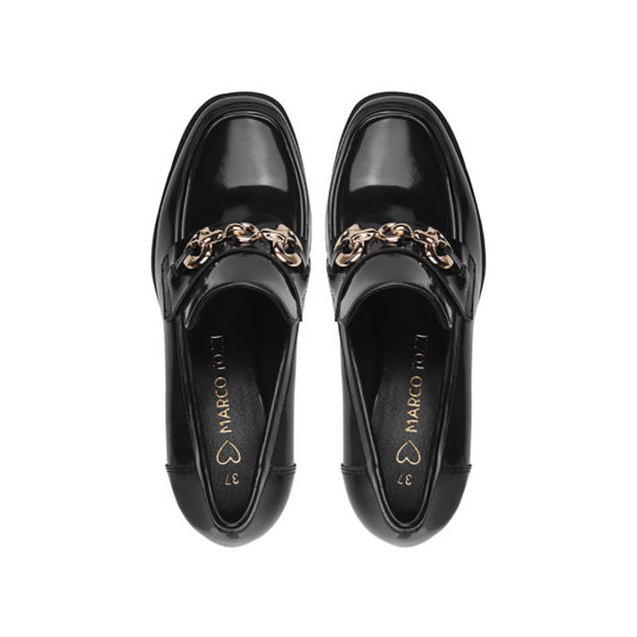 Μαύρο loafer με τακούνι