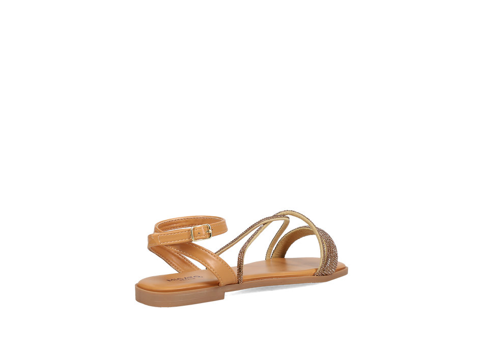 Camel flat sandal