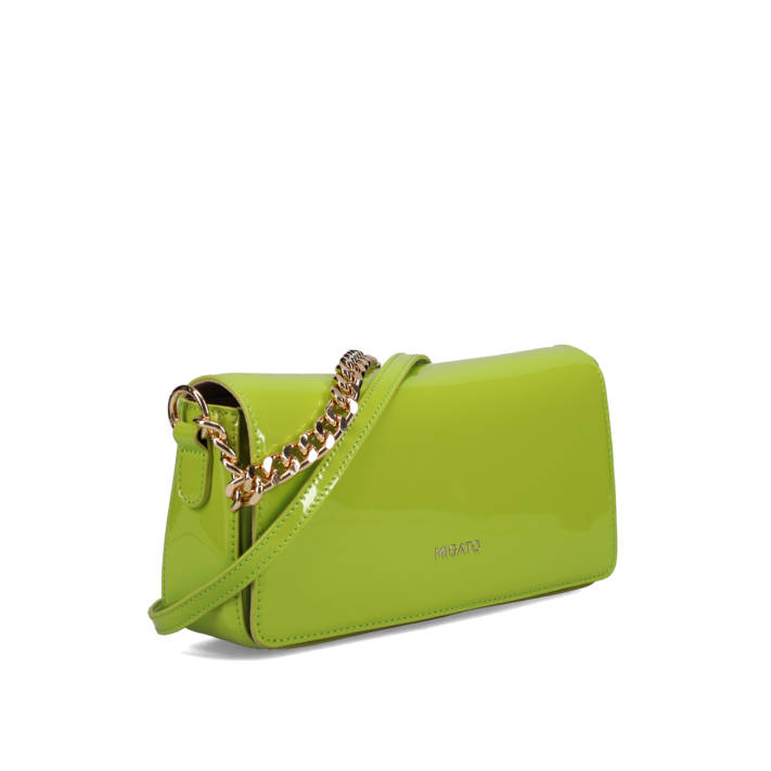 Green patent shoulder bag Migato - Main Image