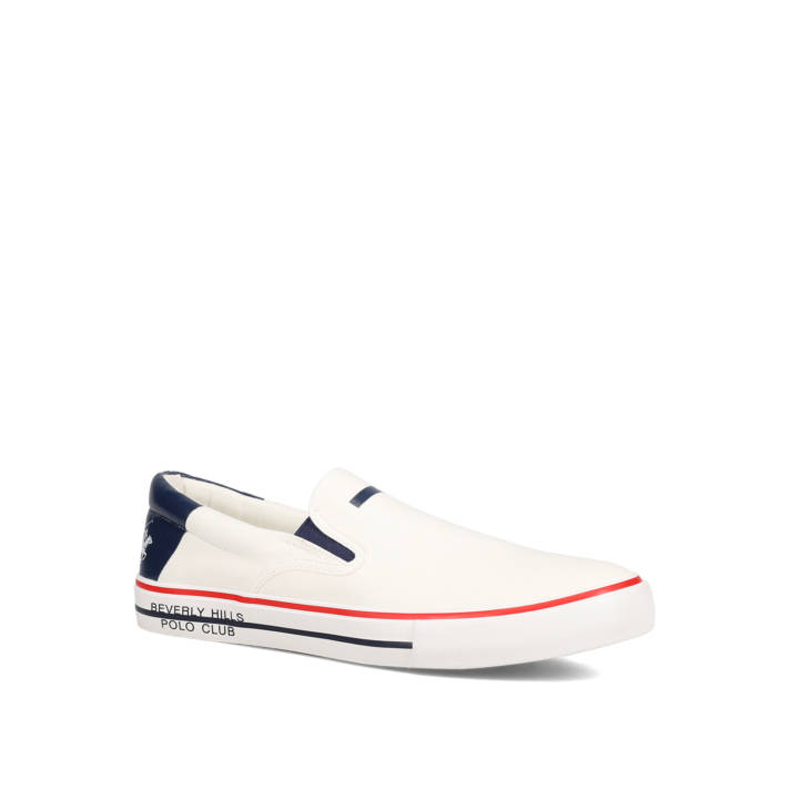 Mens white slip-on shoe
