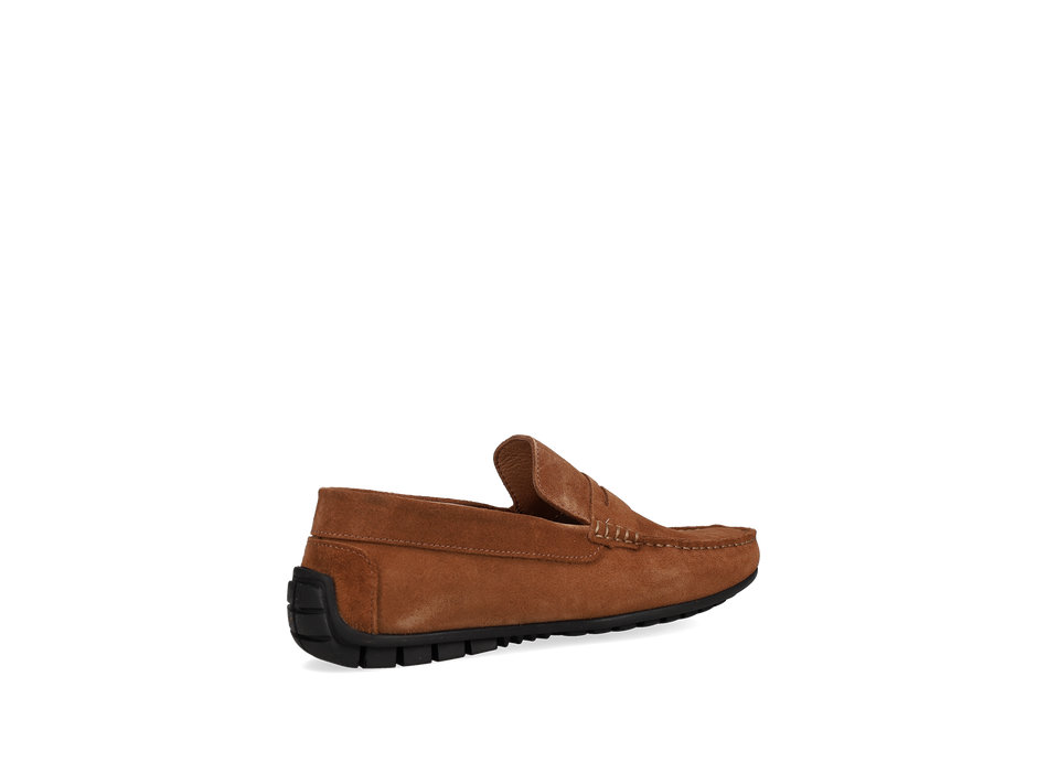 Mens tan leather loafer