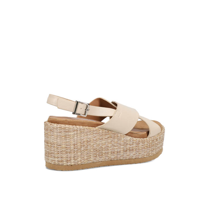 Beige wedge sandal