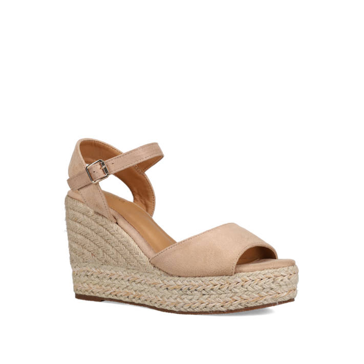 Beige wedge sandal