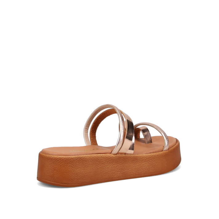 Rose gold flatform sandal