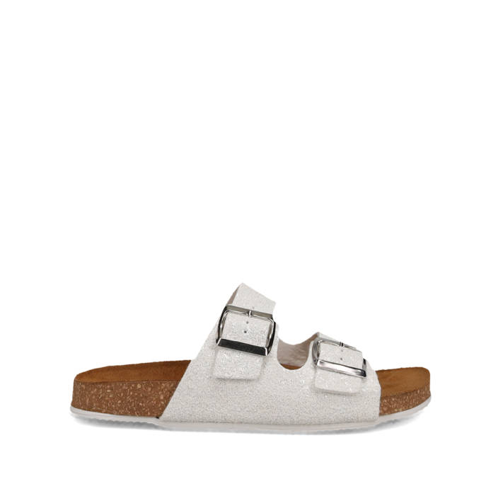 Λευκό footbed σανδάλι