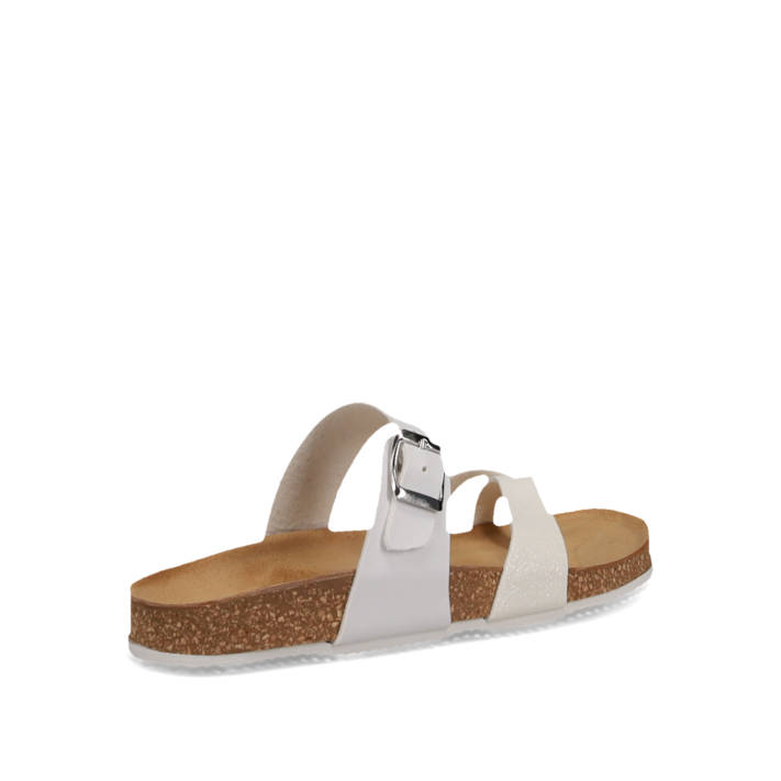 Λευκό footbed σανδάλι