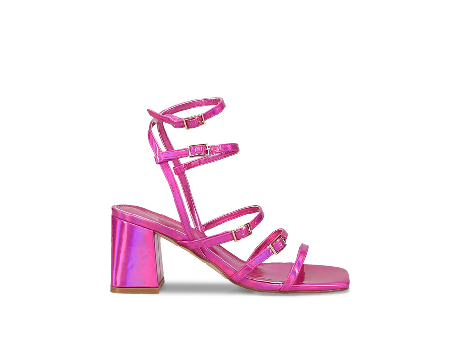 Fuchsia iridescent sandal