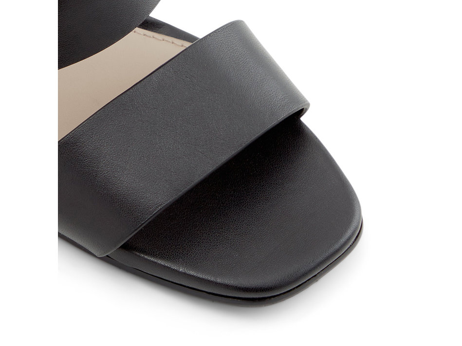 Black leather sandal WICALE