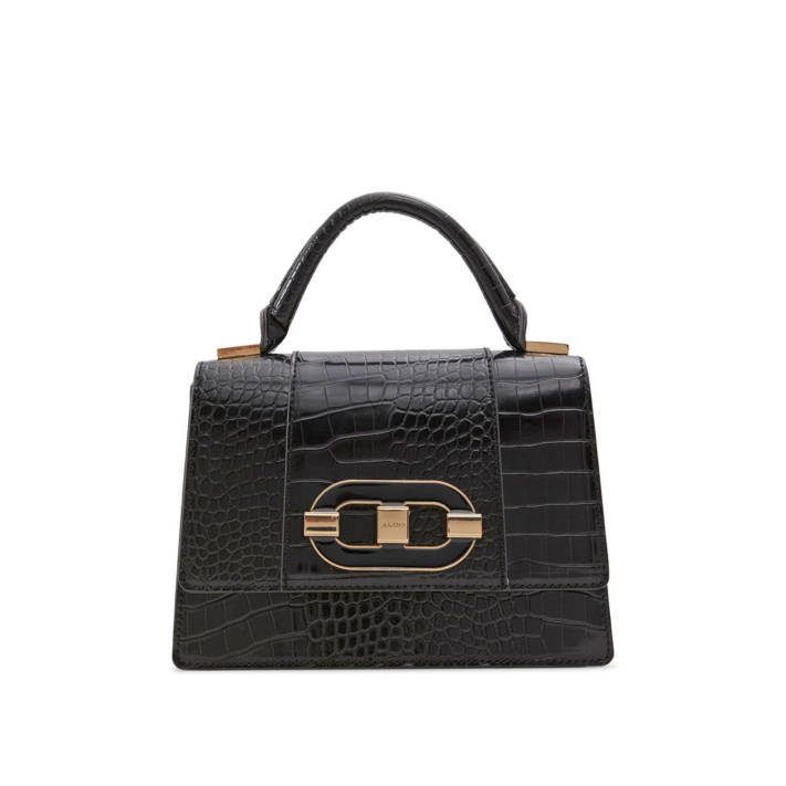 Black croco handbag ENONDARIO