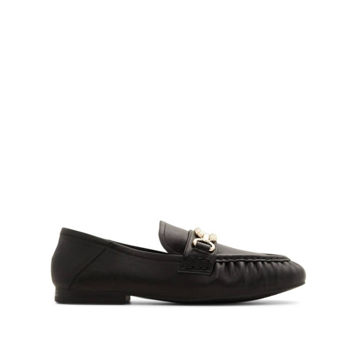Black leather moccasin HELLEN