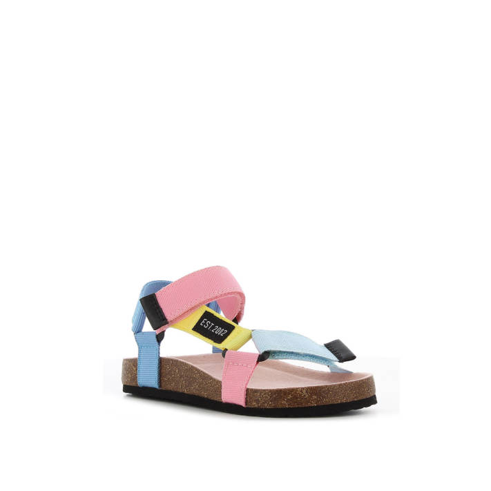 Kids multi color footbed sandal