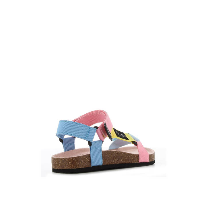 Kids multi color footbed sandal