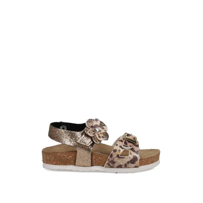 Kids gold footbed sandal