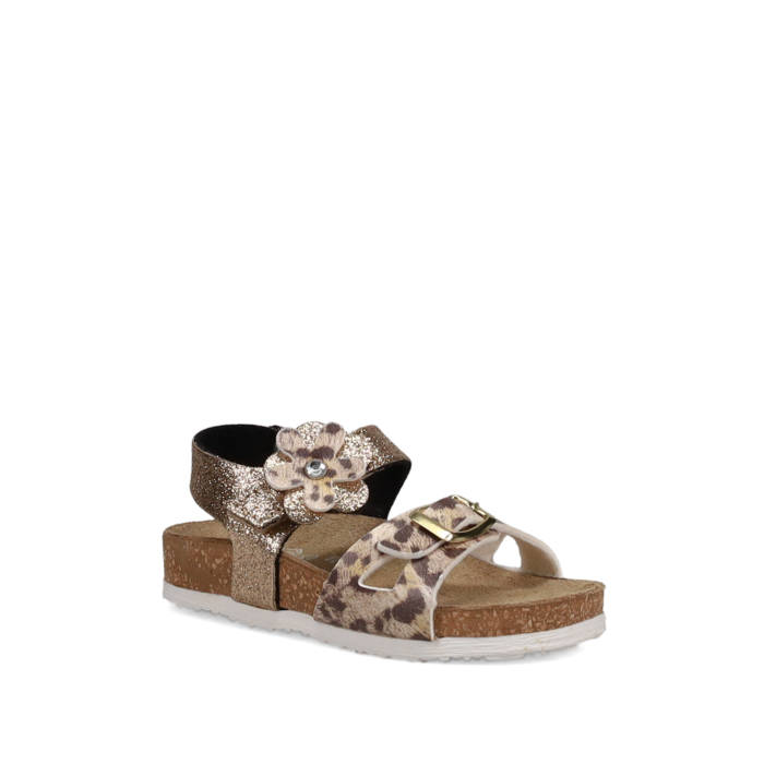 Kids gold footbed sandal