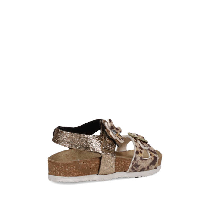 Kids gold footbed sandal