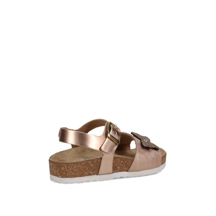 Kids rose gold footbed sandal