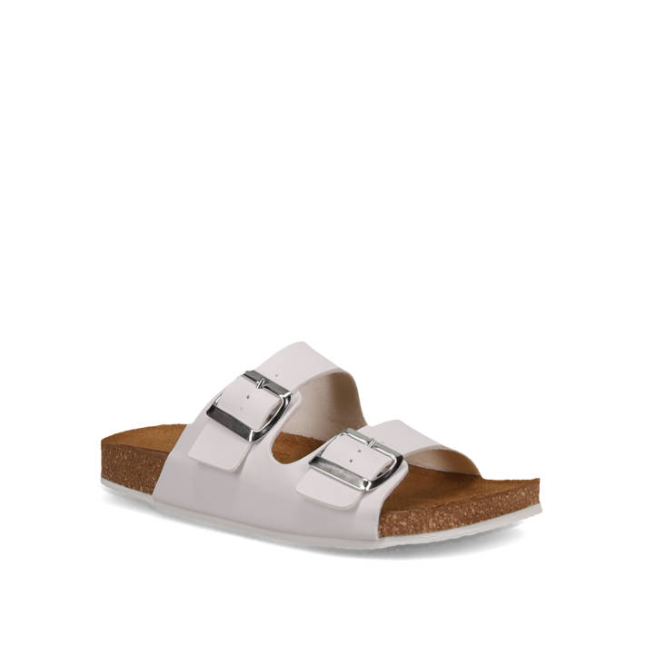 Λευκό footbed σανδάλι