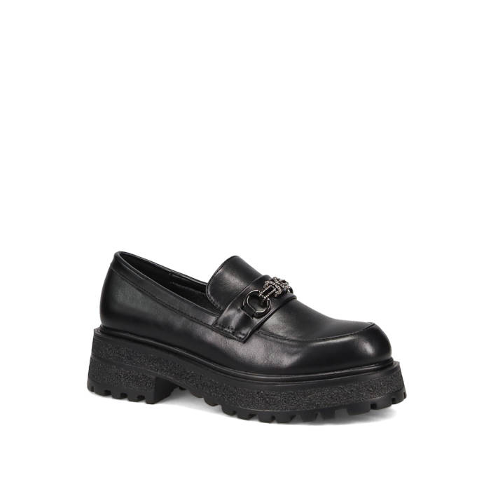 Μαύρο chunky loafer