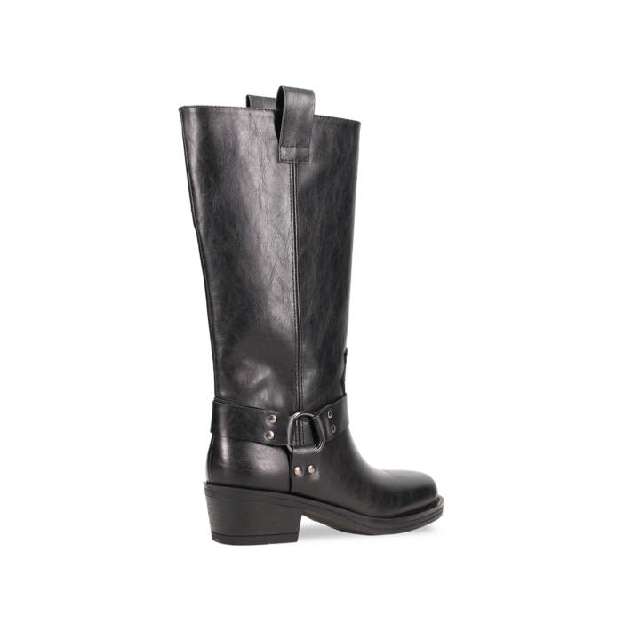 Μαύρη biker μπότα